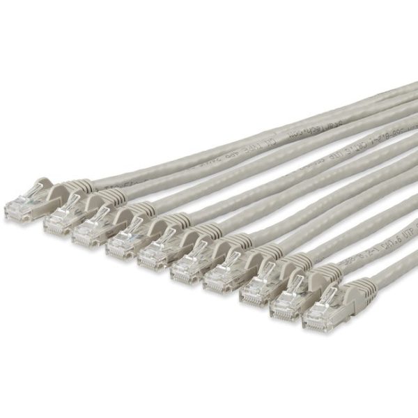 StarTech.com 10 ft. CAT6 Ethernet Cable - 10 Pack - ETL Verified - Gray CAT6 Patch Cord - Snagless RJ45 Connectors - 24 AWG - UTP Discount