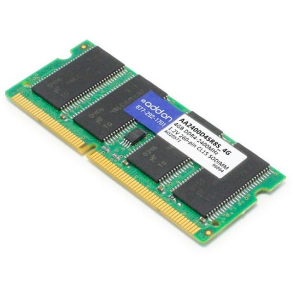 Add-on Addon Jedec Standard 4gb Ddr4-2400mhz Unbuffered Single Rank X8 1.2v 260-pin Cl1 For Sale