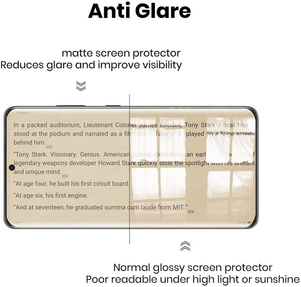 3 Pack Matte Screen Protector TPU Film Anti-Glare Anti-Fingerprint Fingerprint Works Case Friendly - ON3Z37 Online - Image 3
