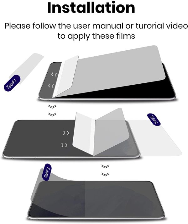 3 Pack Matte Screen Protector TPU Film Anti-Glare Anti-Fingerprint Fingerprint Works Case Friendly - ON3Z37 Online - Image 5