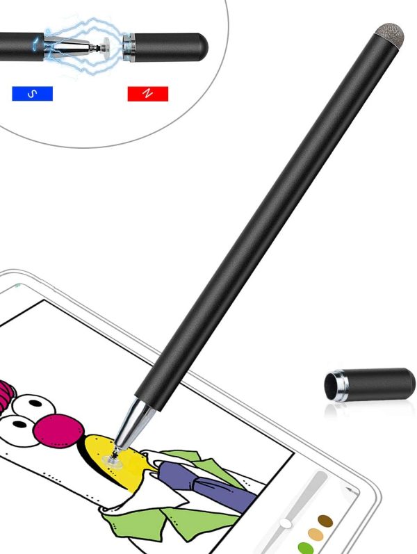 Stylus Touch Screen Pen Fiber Tip Aluminum Lightweight Black - ONZ79 Online - Image 5