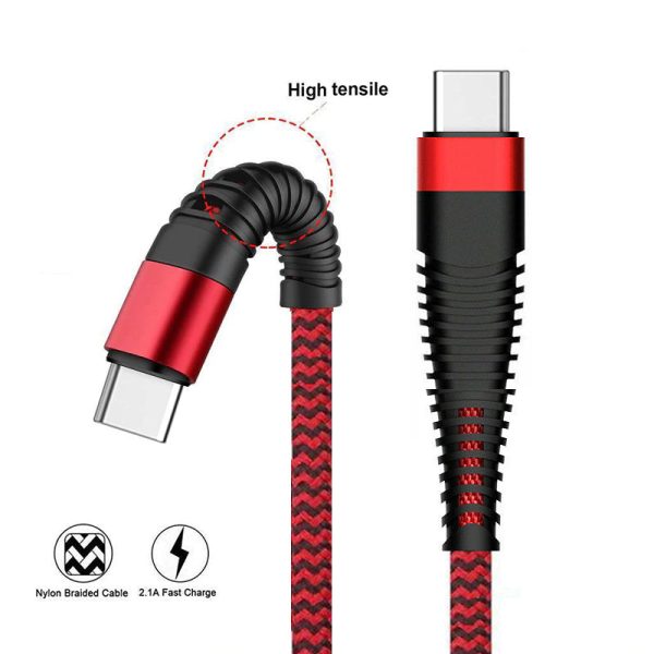 6ft and 10ft Long PD USB-C Cables Fast Charge TYPE-C to TYPE-C Cord Power Wire USB-C to USB-C Data Sync - ONY69 Fashion - Image 2