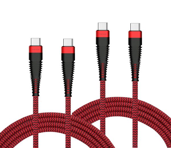 6ft and 10ft Long PD USB-C Cables Fast Charge TYPE-C to TYPE-C Cord Power Wire USB-C to USB-C Data Sync - ONY69 Fashion